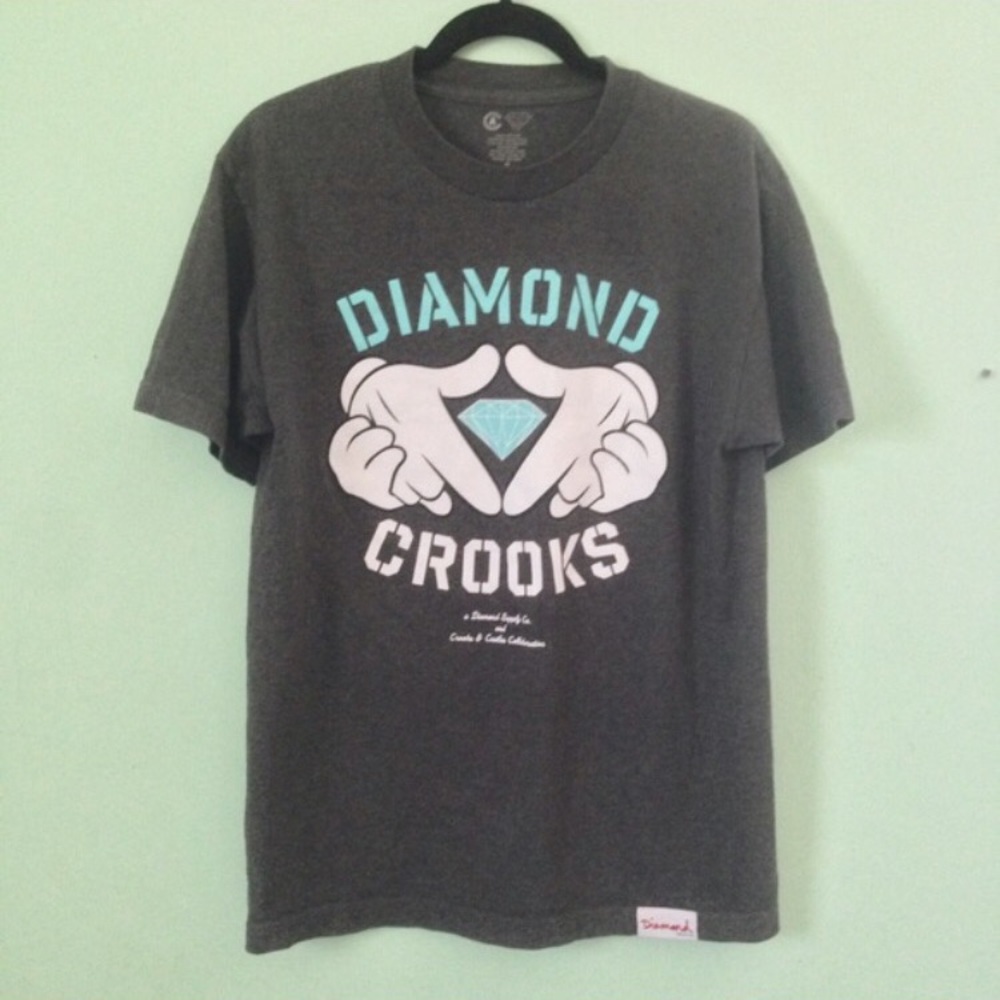 RARE diamonds and crooks gray tee